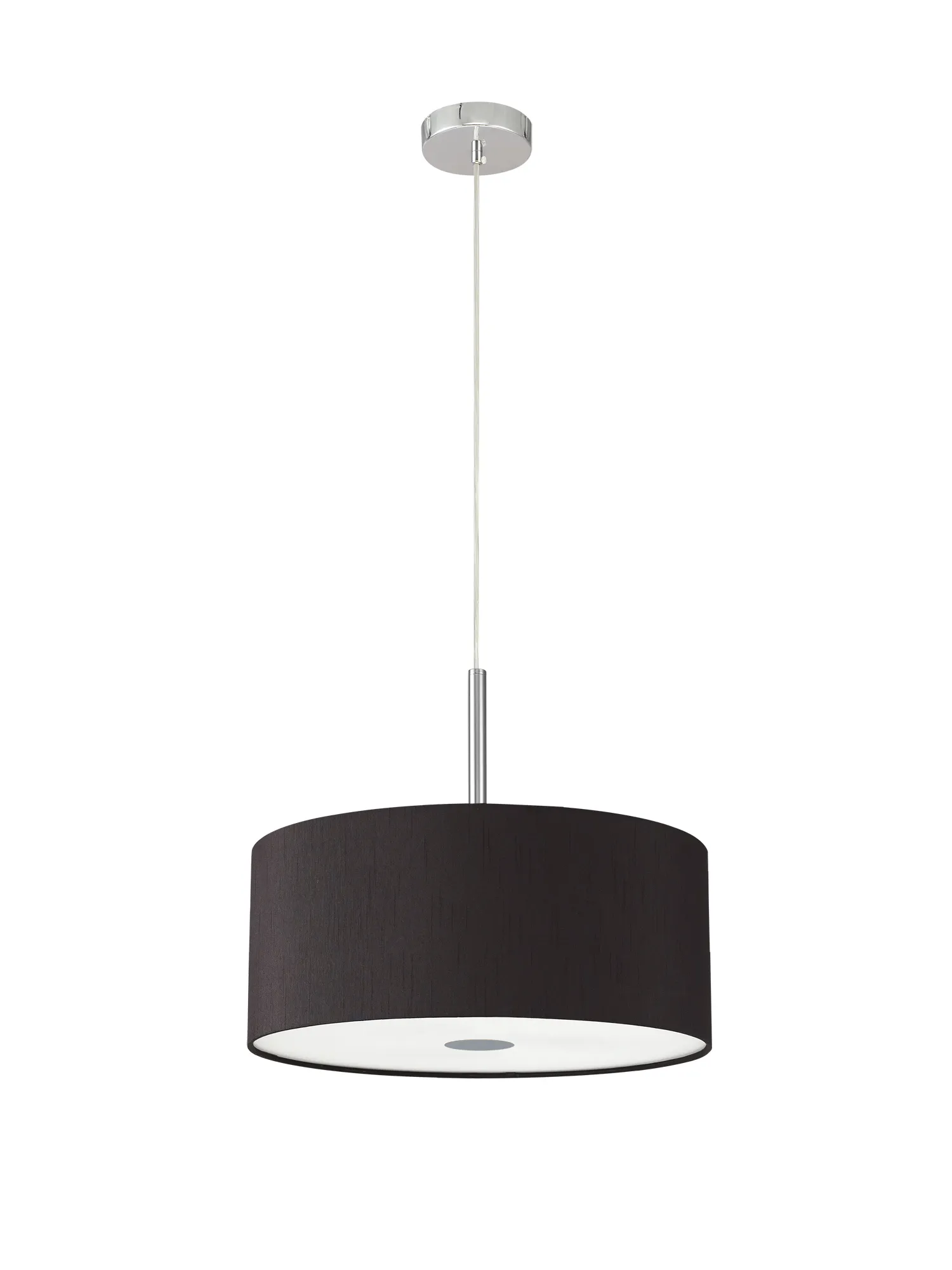 Baymont 40cm 5 Light Pendant Polished Chrome, Black/White, Frosted Diffuser DK0473  Deco Baymont CH BL